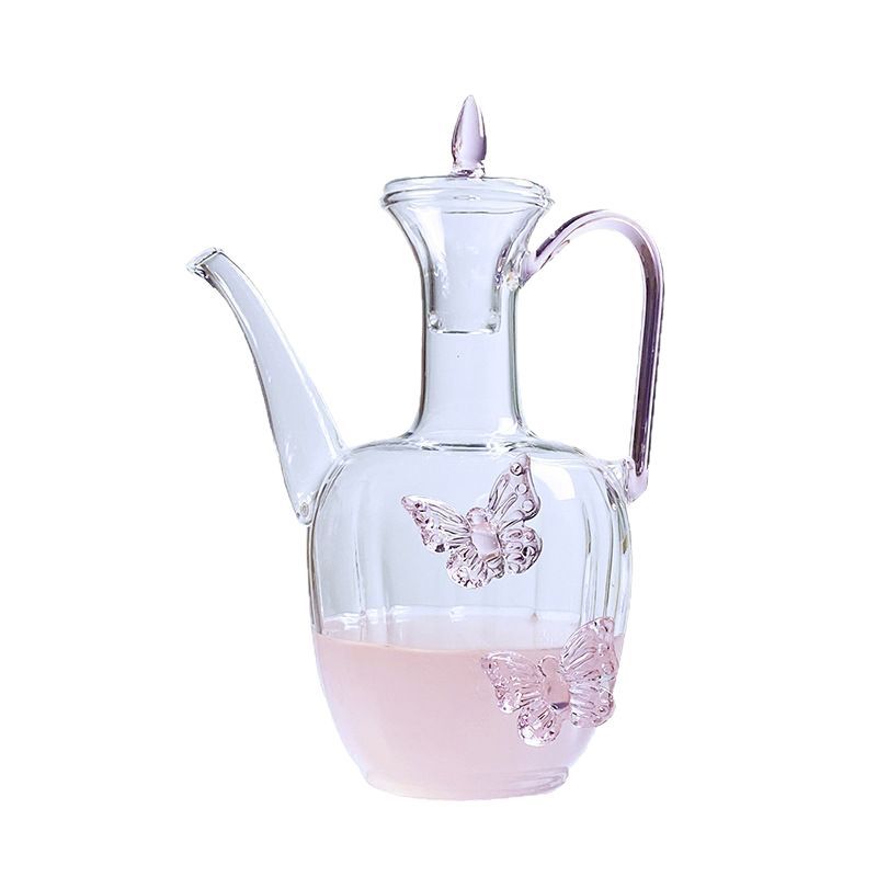 Papilio tea calicem rubrum vinum speculum borosilicate vitrum