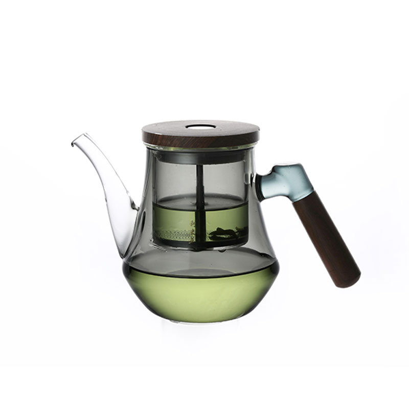 Vitreum Teapot cum Tea-Aqua Separator et Filter pro Domus Usus