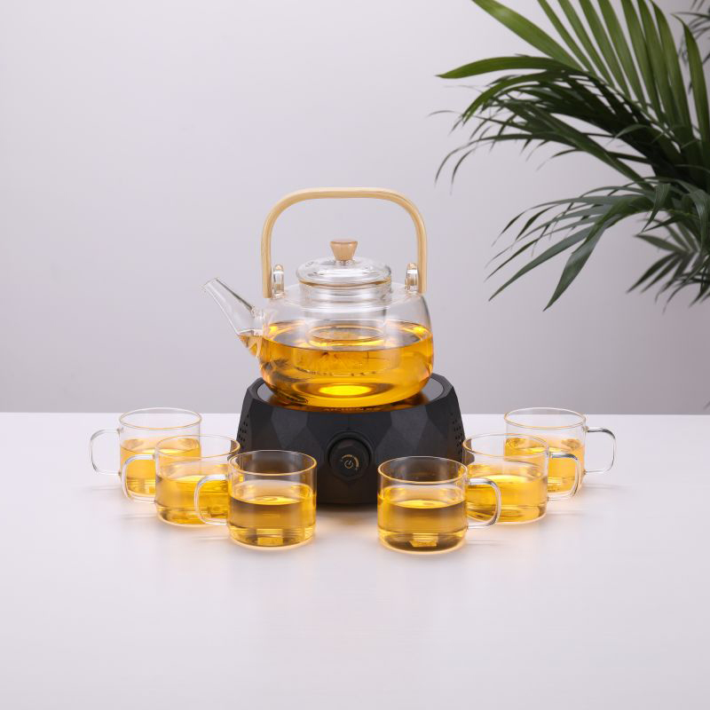 Set vitreum tea calefacta