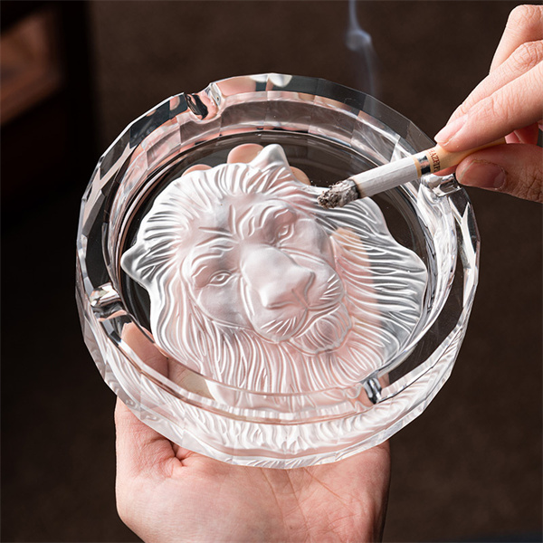 Leo crystal ashtray