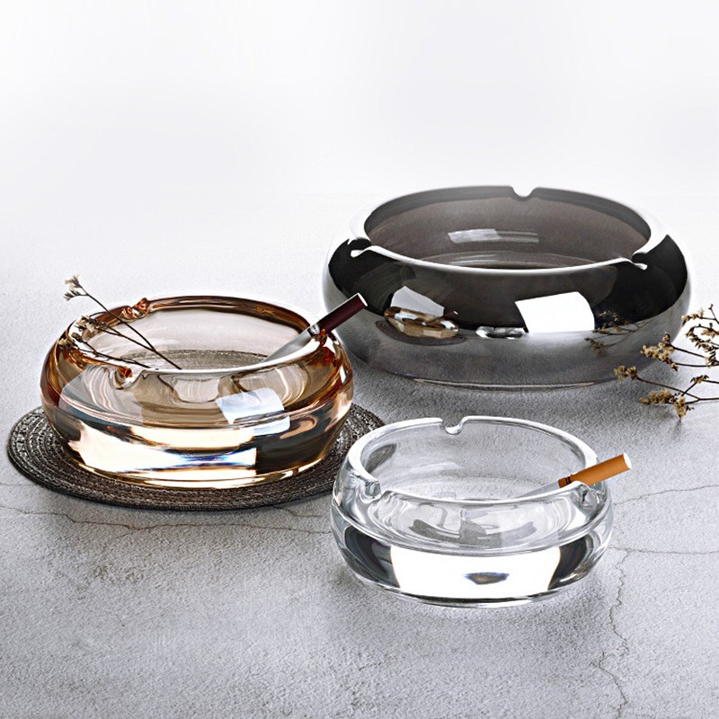 Tres Slote Crystal Vitri Ashtray